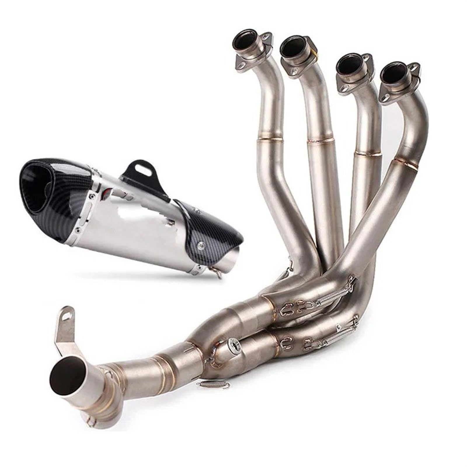 Für Kawasaki Für Z900 2017-2022 Motorradsysteme Auspuff Real Pipe Connect Header Link Pipe Motorrad Auspuff Mittelrohr Pipe Exhaust(A) von DWTNMEX