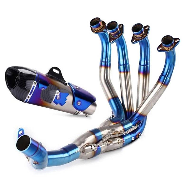 Für Kawasaki Für Z900 2017-2022 Motorradsysteme Auspuff Real Pipe Connect Header Link Pipe Motorrad Auspuff Mittelrohr Pipe Exhaust(C) von DWTNMEX