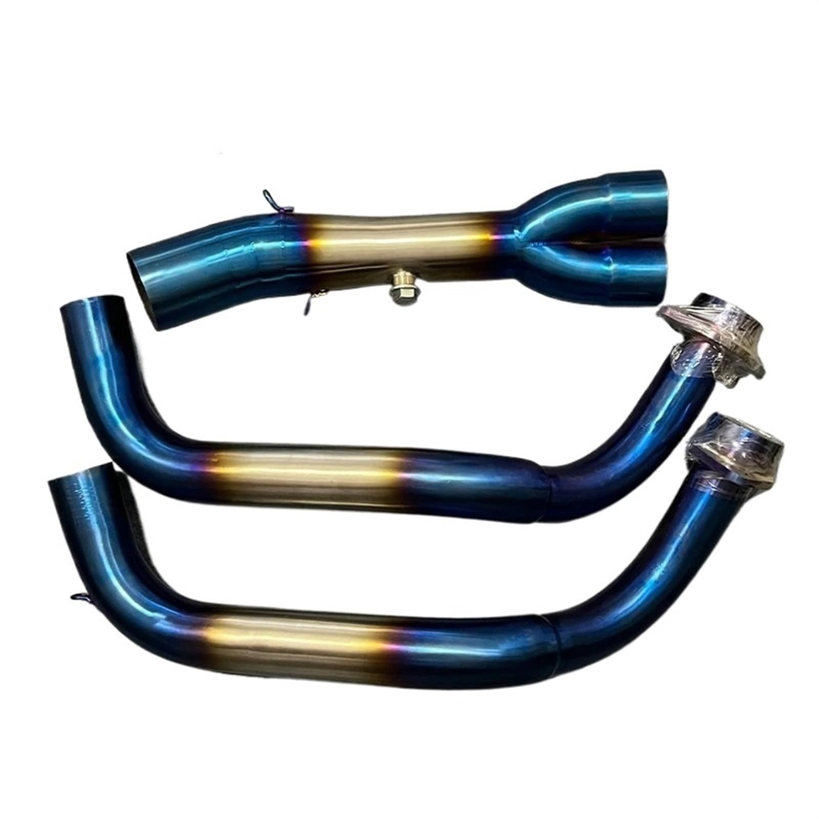 Für MT-07 Für FZ07 Für XSR700 2014-2023 Motorradauspuff Schalldämpfer Vorderrohr Slip-On 51mm Schalldämpfer Motorrad Auspuff Mittelrohr Pipe Exhaust(Type-B) von DWTNMEX