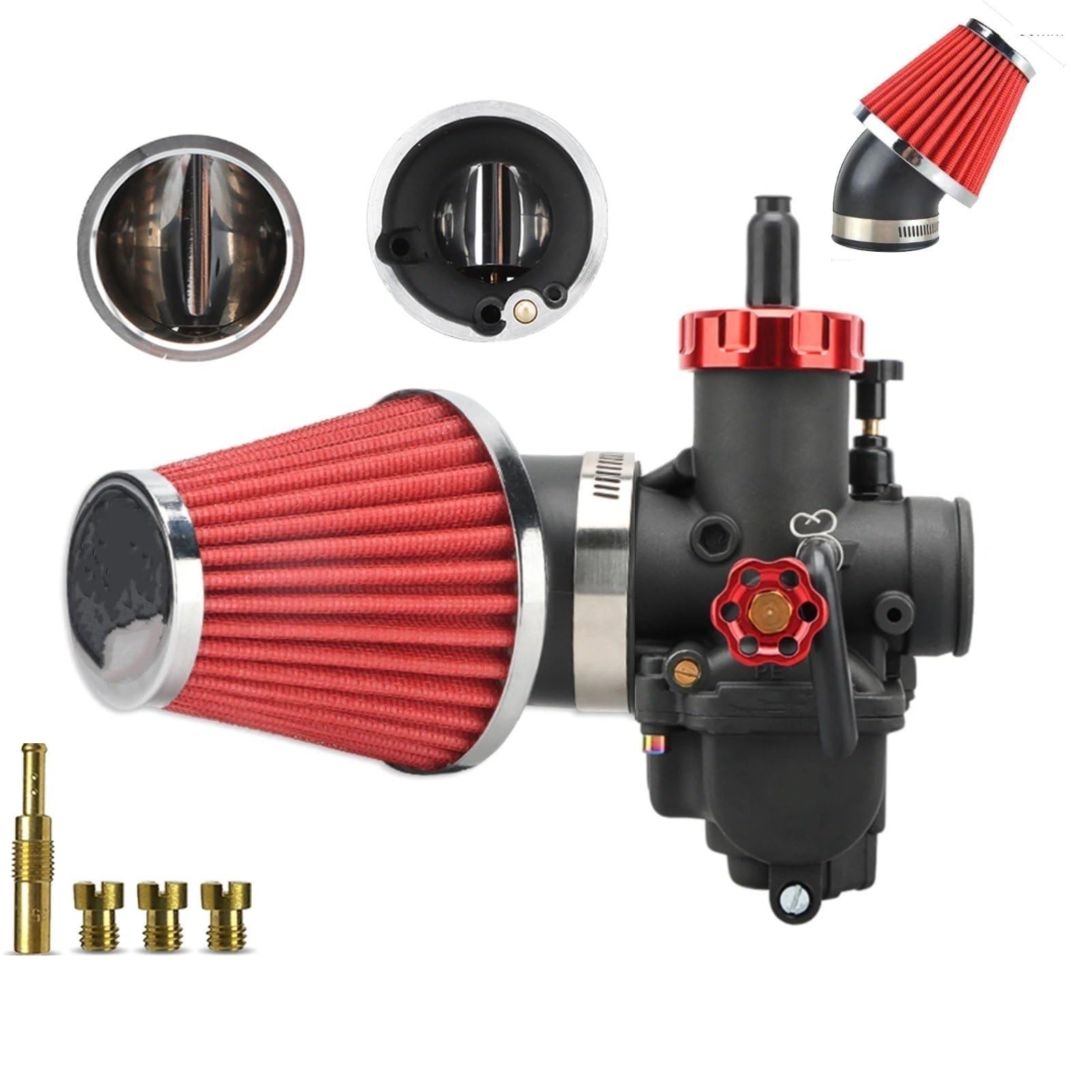 Für PE24mm 26mm 28mm 30mm Vergaser Mit Carb Jets Für Suzuki 2T 4T Moto Motor Motorrad Vergaser Luftfilter Kit Kraftstoff System Vergaser Ersatz vergaser(PEYJ30mmKit) von DWTNMEX