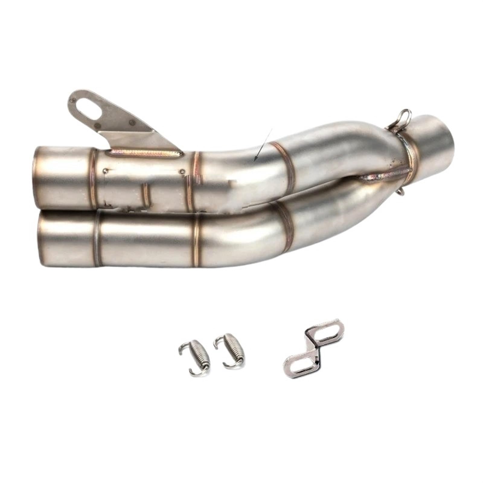 Für R1 Für R3 Für CBR Für CBR125 Für CBR250 38-51mm Motorrad Auspuff Schalldämpfer Doppel Outlet Auspuff Motorrad Auspuff Mittelrohr Pipe Exhaust(B) von DWTNMEX