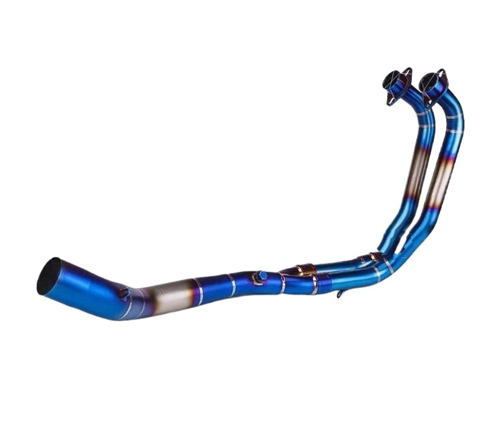 Für R25 Für R3 Für MT-03 2021-2024 Motorradauspuff Komplettsysteme Frontkrümmer Passend Für 51mm Schalldämpfer Motorrad Auspuff Mittelrohr Pipe Exhaust(A4) von DWTNMEX