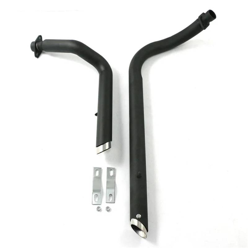 Für Shadow Für Aero 750 Für VT750 Für VT750C Für VT400 Motorrad-Auspuffschalldämpfer-Kit Mit Abnehmbarem Schalldämpfer Motorrad Auspuff Mittelrohr Pipe Exhaust(Black) von DWTNMEX