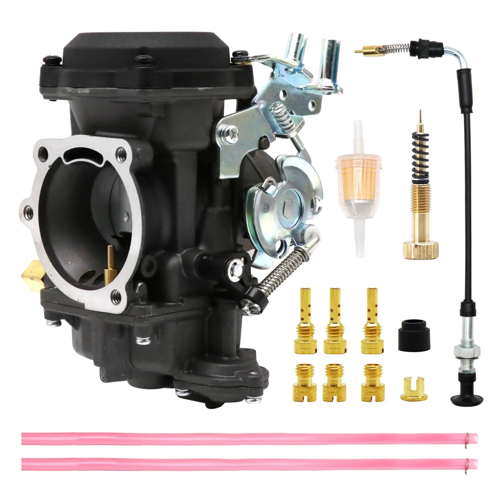 Für Sportster Für Dana Für Electra Für CV40 40mm Kraftstoff System Zubehör Vergaser Motorrad Carb Kraftstoff System Vergaser Ersatz vergaser(Carburetor Set) von DWTNMEX