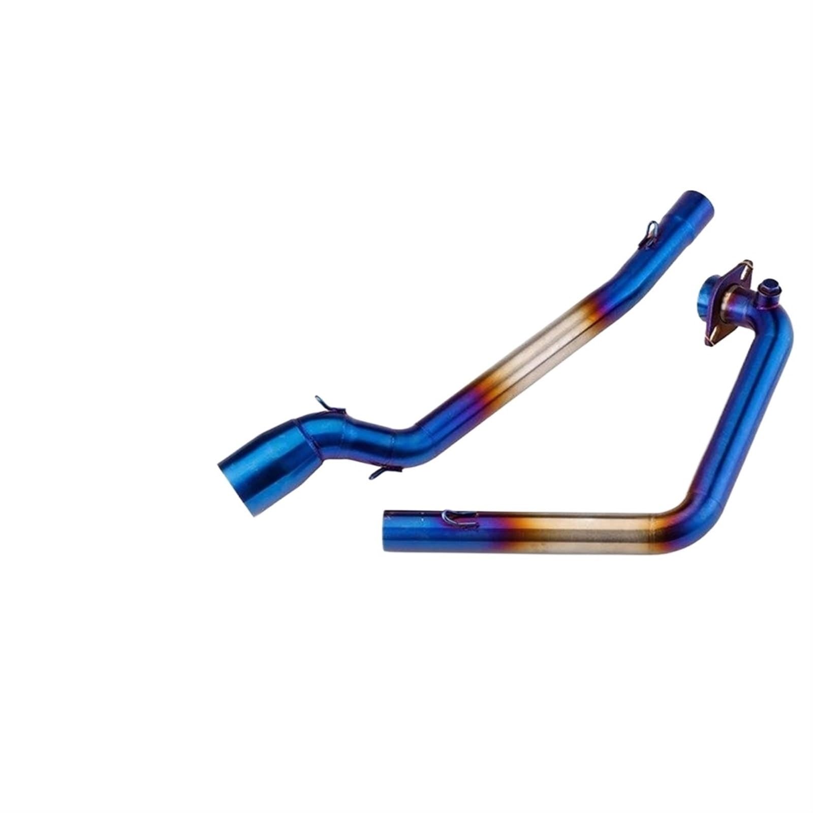 Für Suzuki Für GSXR150 Für GSXR125 Motorradauspuff Schalldämpferrohr Modifiziertes Komplettsystem Slip-on-Auspuff Motorrad Auspuff Mittelrohr Pipe Exhaust(B) von DWTNMEX