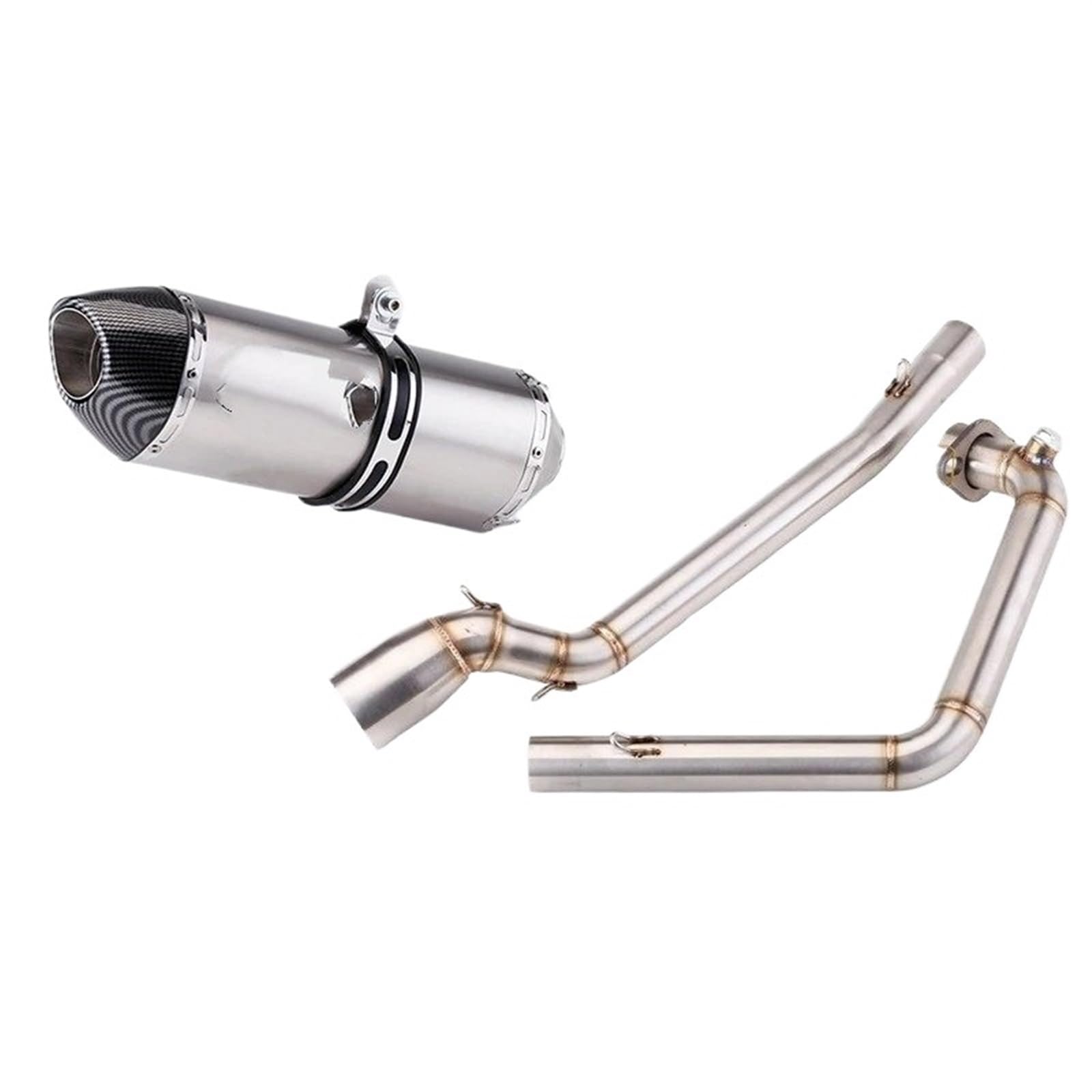 Für Suzuki Für GSXR150 Für Gsxr125 Motorrad Auspuff Schalldämpfer Rohr Motorrad Auspuff Mittelrohr Pipe Exhaust(A) von DWTNMEX