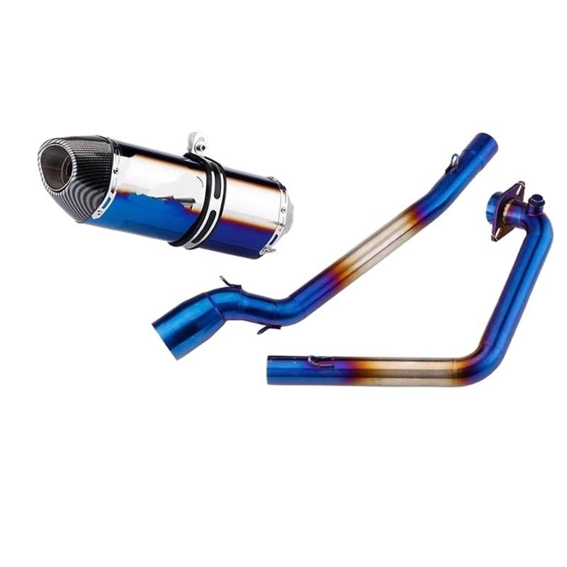 Für Suzuki Für GSXR150 Für Gsxr125 Motorrad Auspuff Schalldämpfer Rohr Motorrad Auspuff Mittelrohr Pipe Exhaust(B) von DWTNMEX