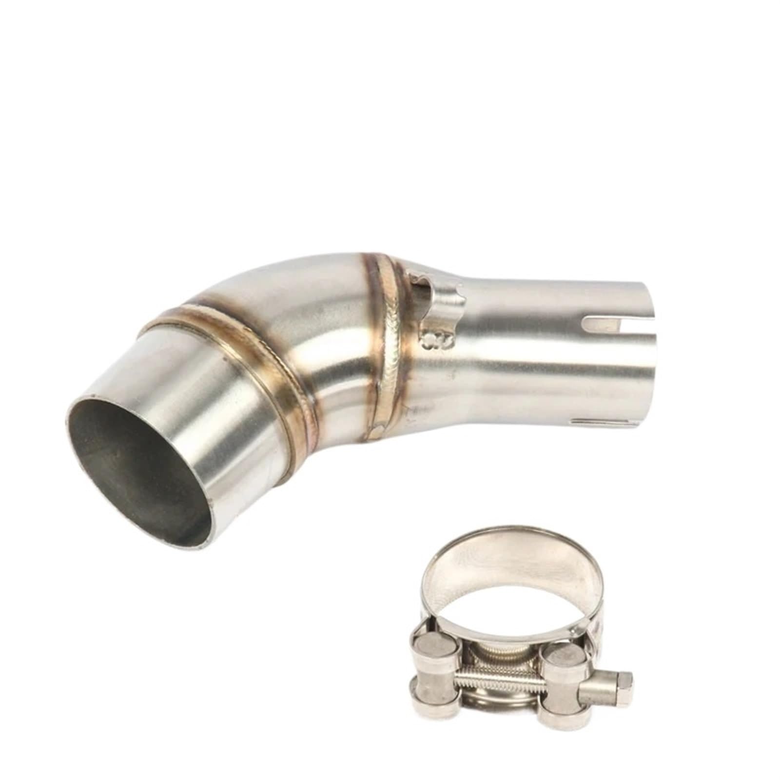 Für YZF Für R25 Für R3 Für MT-03 Motorradauspuff 51mm Escape Systems Anschluss Schalldämpfer Modifiziertes Slip-On-Mittelverbindungsrohr Motorrad Auspuff Mittelrohr Pipe Exhaust(Type B) von DWTNMEX