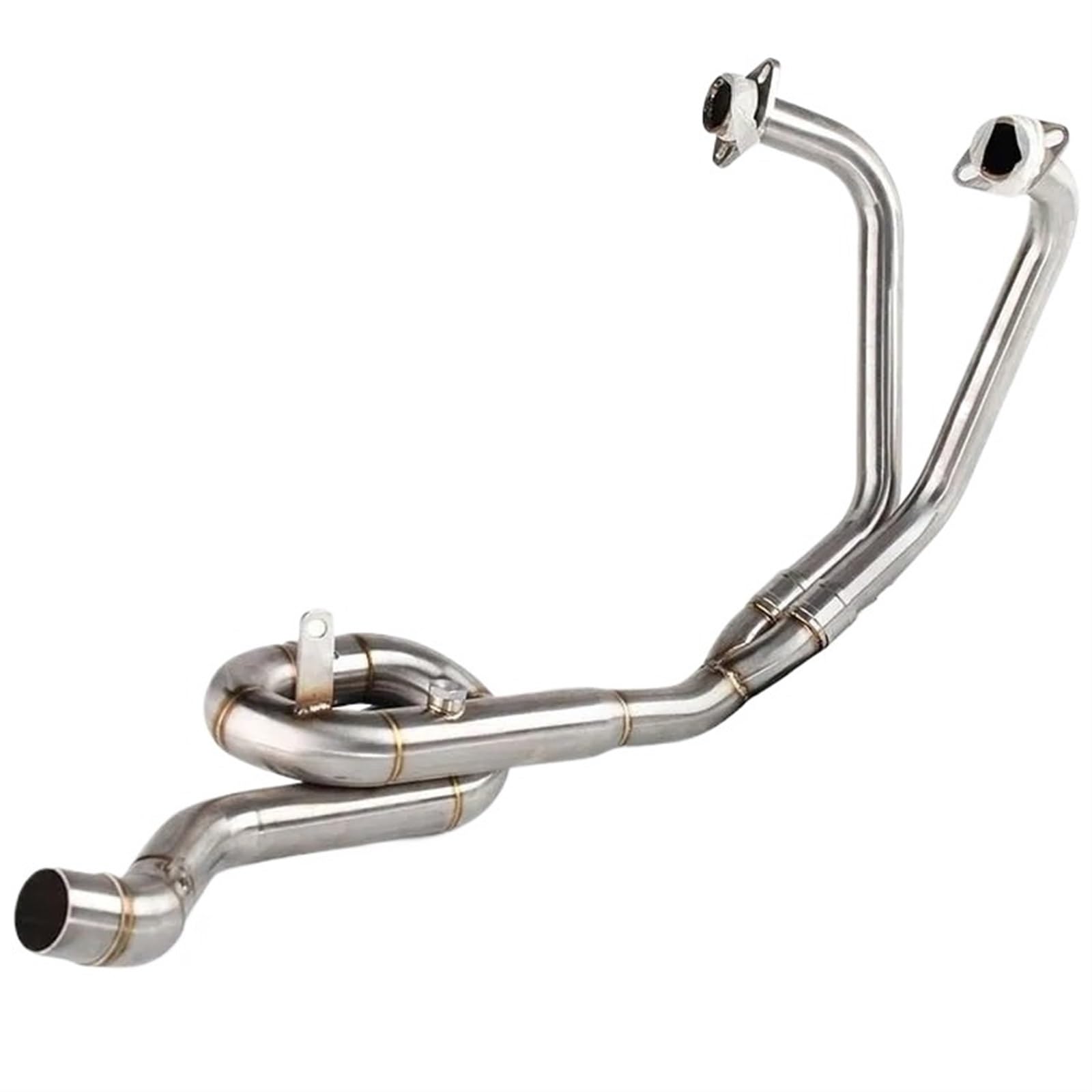 Für YZF Für R3 Für R25 Für MT03 2014-2021 Motorradauspuff Flucht Komplettsysteme Front Mittelverbindungsrohr Schalldämpfer Slip On Motorrad Auspuff Mittelrohr Pipe Exhaust(Stainless Steel) von DWTNMEX