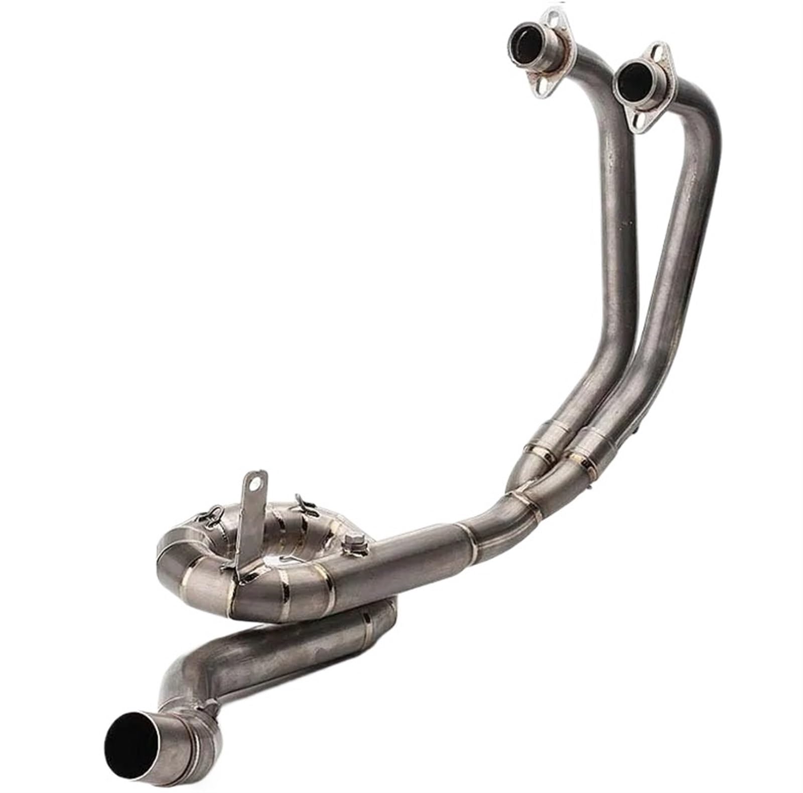 Für YZF Für R3 Für R25 Für MT03 2014-2021 Motorradauspuff Flucht Komplettsysteme Front Mittelverbindungsrohr Schalldämpfer Slip On Motorrad Auspuff Mittelrohr Pipe Exhaust(Titanium Alloy) von DWTNMEX