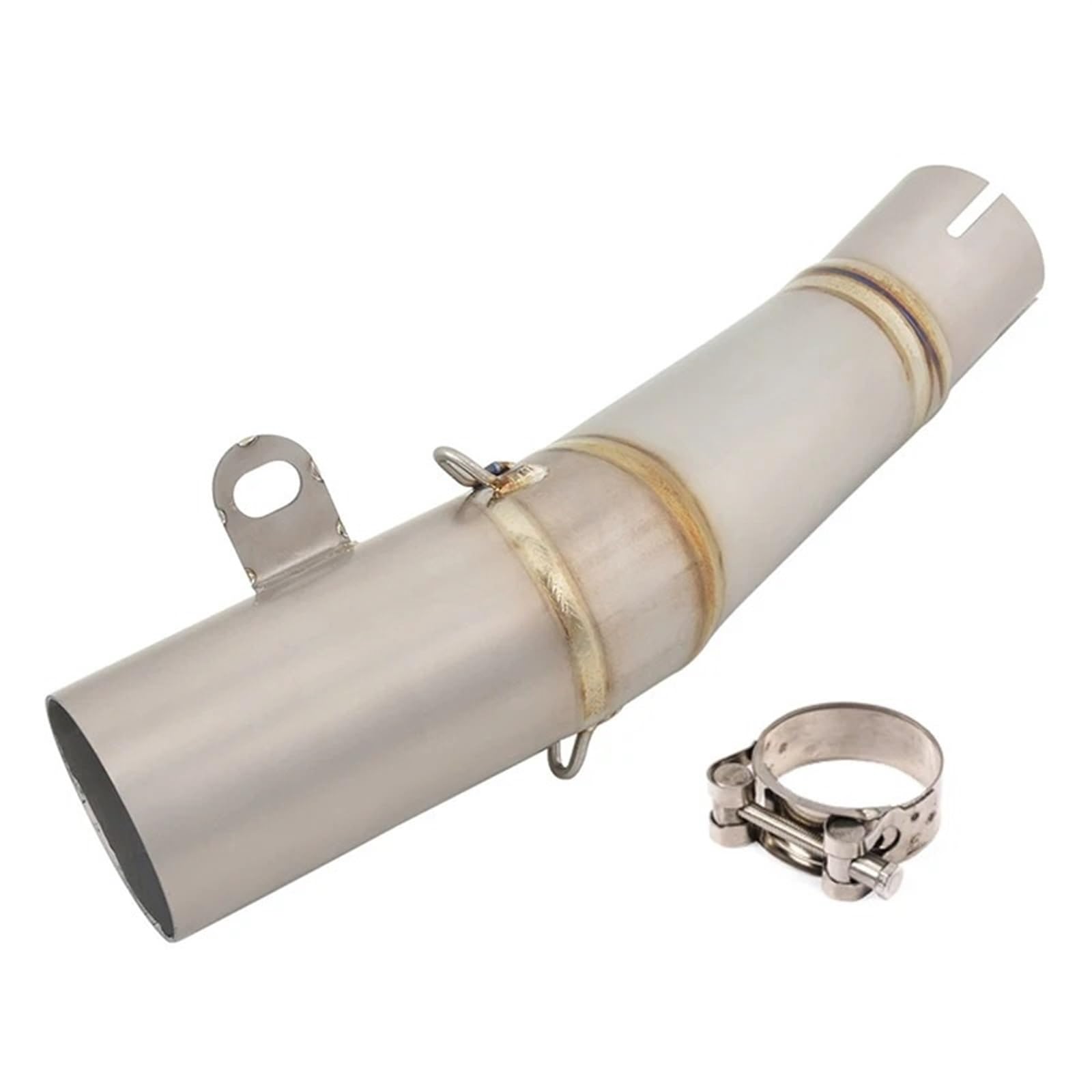 Für YZF R6 2006-2023 Motorradauspuff Flucht Moto System Ändern Mittleren Link Rohr Verbinden 60mm Schalldämpfer Slip Auf Motorrad Auspuff Mittelrohr Pipe Exhaust(Titanium Alloy) von DWTNMEX