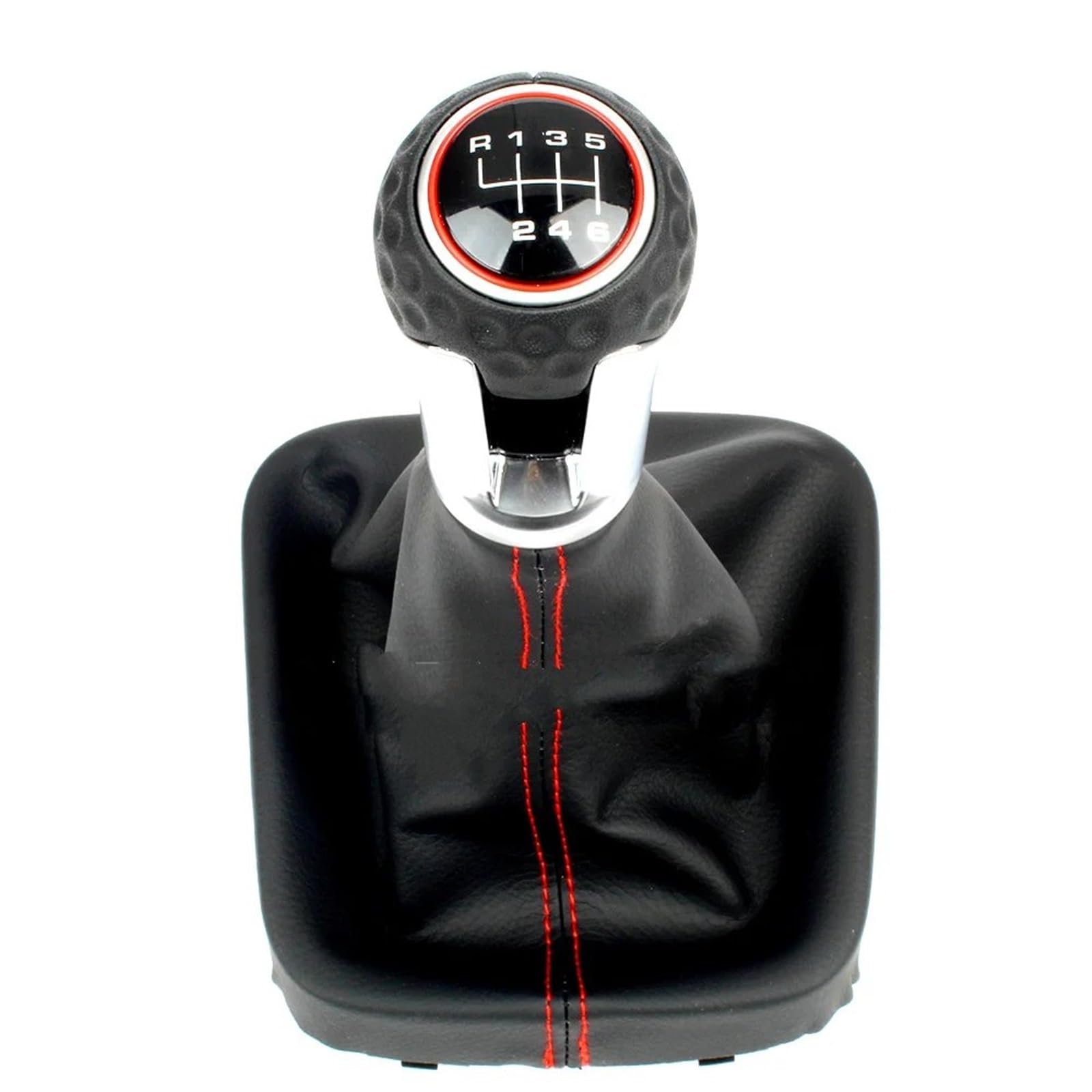 Gear Shift Knob Für VW Für Golf 5 Für A5 MK 2004 2005 Für Golf 5 Für Plus 2004 2005 2006 2007 2008 5/6 Gang Schalthebel Schaltknauf Mit Ledermanschette Schalthebelknopf(5 Speed12) von DWTNMEX