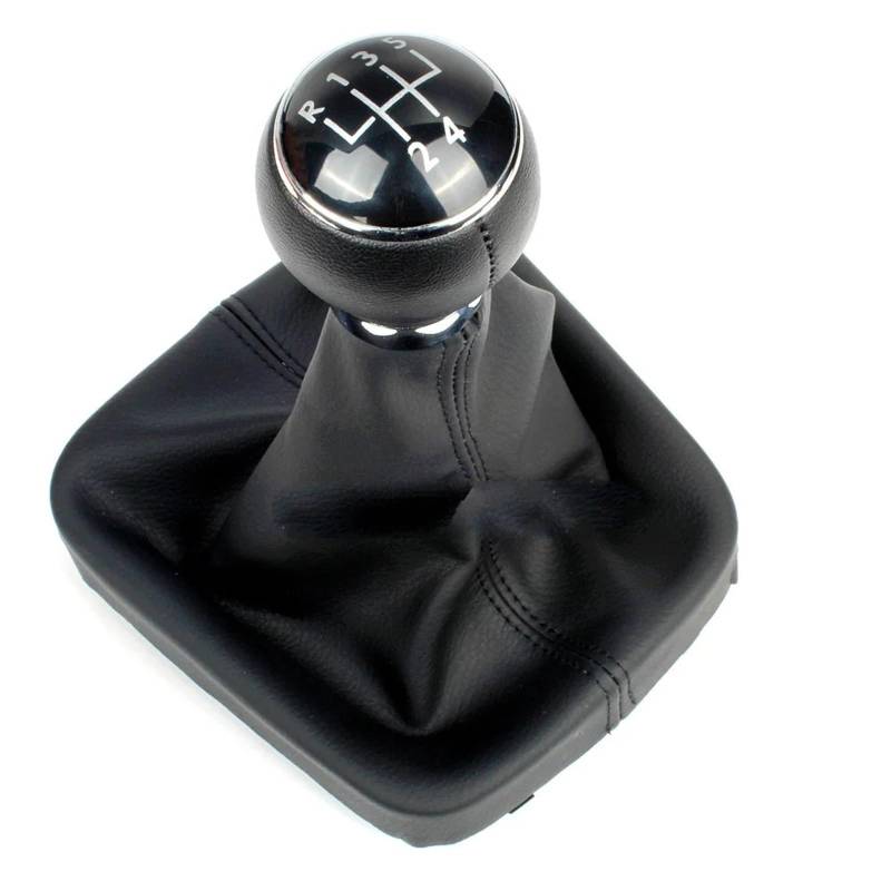 Gear Shift Knob Für VW Für Golf 5 Für A5 MK 2004 2005 Für Golf 5 Für Plus 2004 2005 2006 2007 2008 5/6 Gang Schalthebel Schaltknauf Mit Ledermanschette Schalthebelknopf(5 Speed2) von DWTNMEX