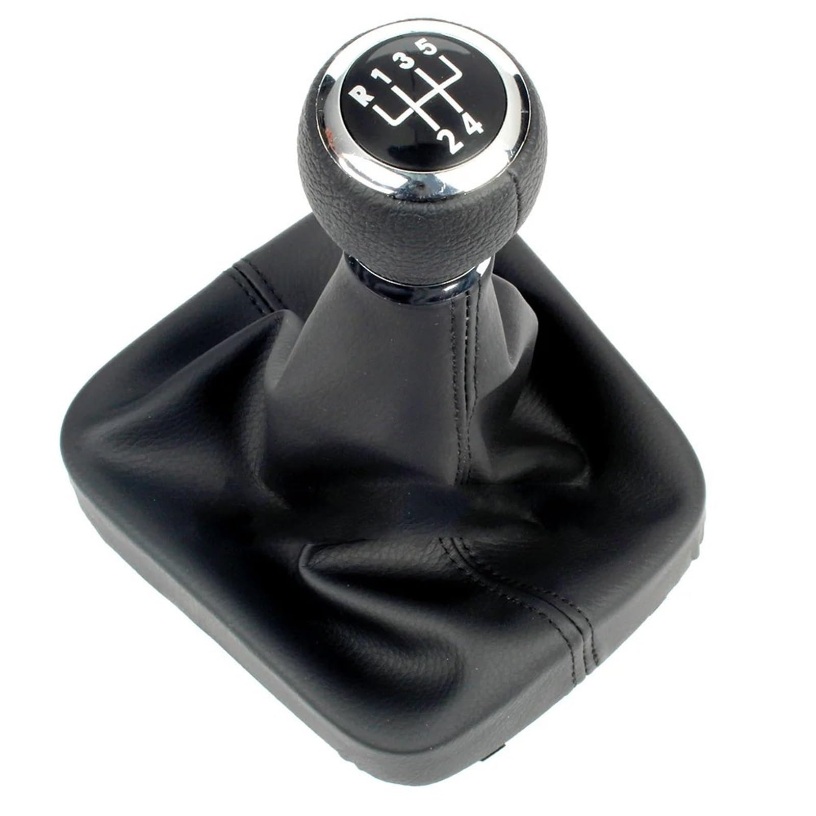 Gear Shift Knob Für VW Für Golf 5 Für A5 MK 2004 2005 Für Golf 5 Für Plus 2004 2005 2006 2007 2008 5/6 Gang Schalthebel Schaltknauf Mit Ledermanschette Schalthebelknopf(5 Speed6) von DWTNMEX