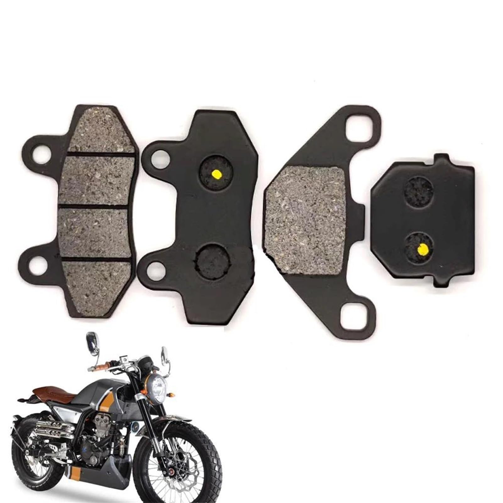 Motorrad-Bremsbeläge Für FB Für Mondial Für HPS 125 Motorrad Vorne Und Hinten BrakePads Disc Bremsbeläge Vorne/Hinten Motorrad-Bremsbeläge(1 Set) von DWTNMEX