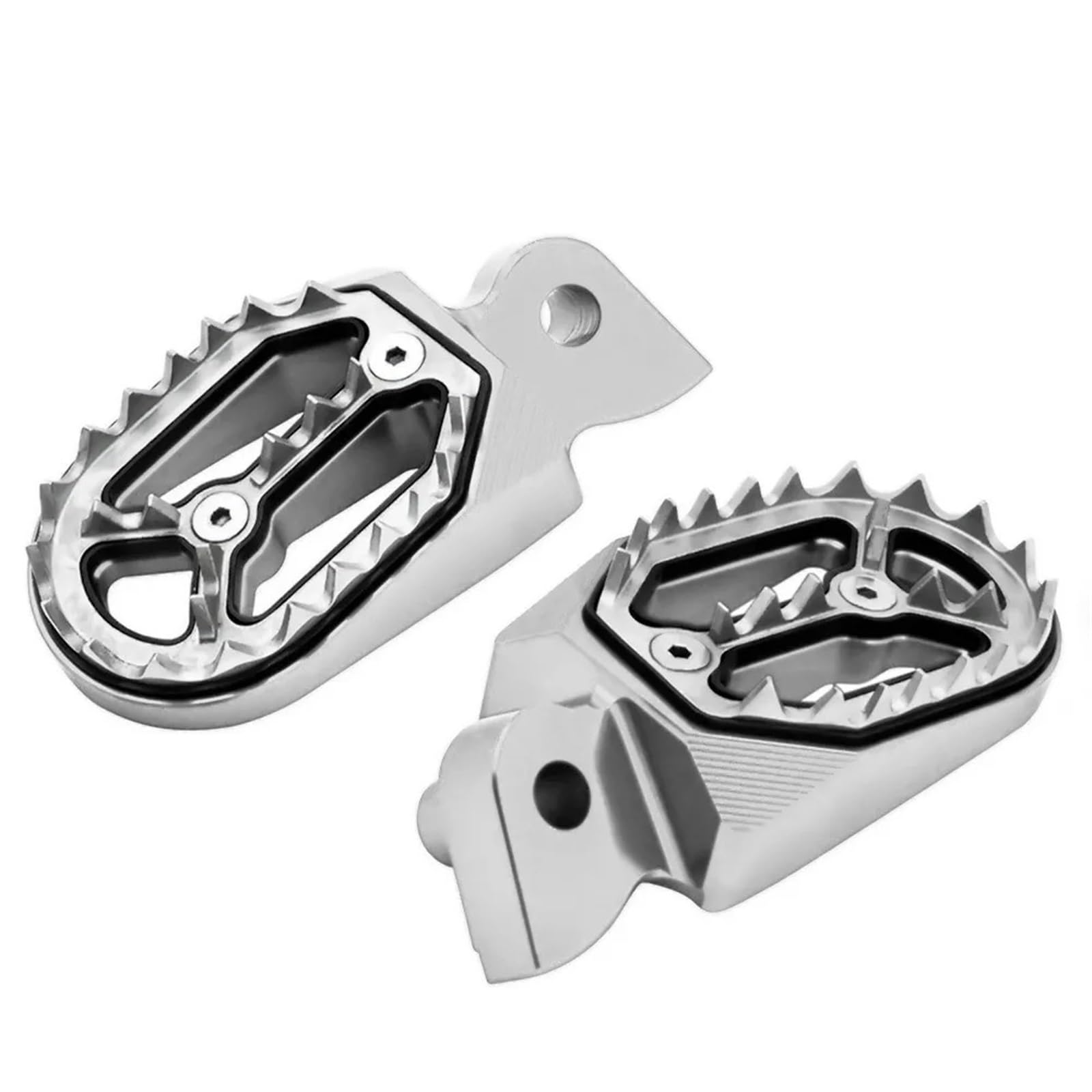 Motorrad Fußrasten Für YZ85 125 250 1999-2015 Motorrad Fußrastenanlage Fußrasten Fußstütze Aluminium Passagier Fußstützen Fussrasten Motorrad(Silver Foot Peg) von DWTNMEX