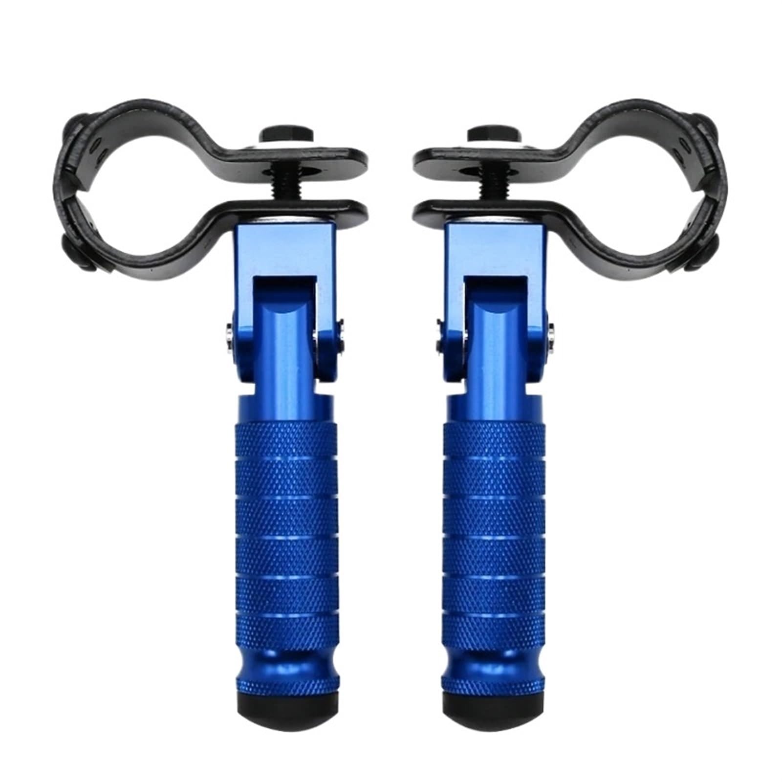 Motorrad Fußrasten Racing 8mm Universal Pedale Gefaltete Fußstütze Fußraste Für Motorräder Fahrräder Roller Fussrasten Motorrad(Blue) von DWTNMEX