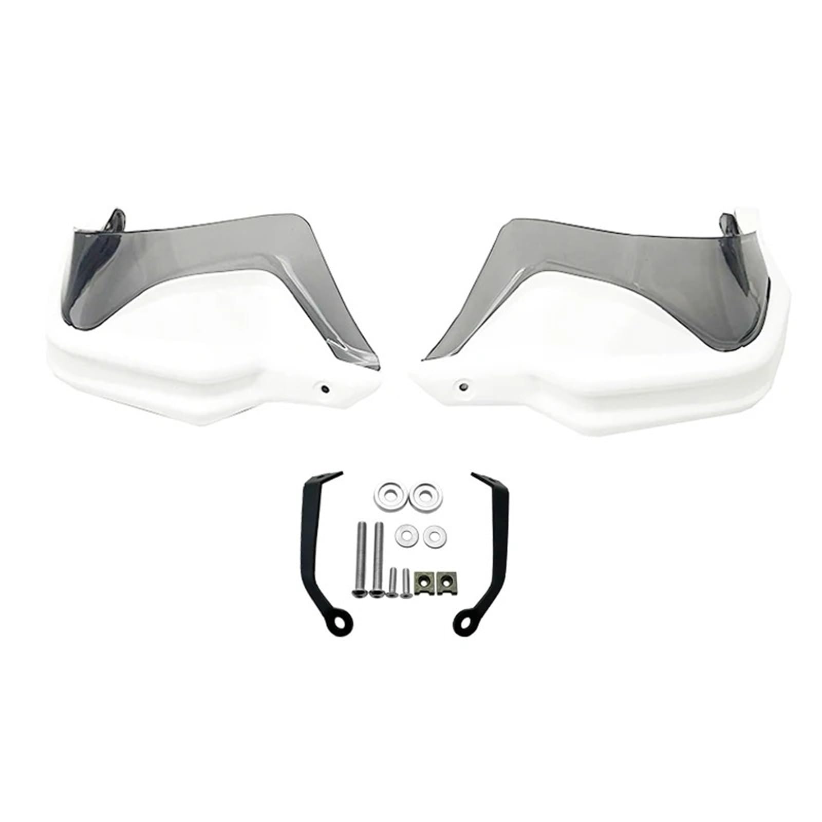 Motorrad Griffschutz Schild Für CFMOTO Für 650MT Für 400MT Motorrad Handprotektoren Schild Wachen Windschutzscheibe Hand Wind Schutz Lenker Griffschutz Schild(White Grey Set) von DWTNMEX