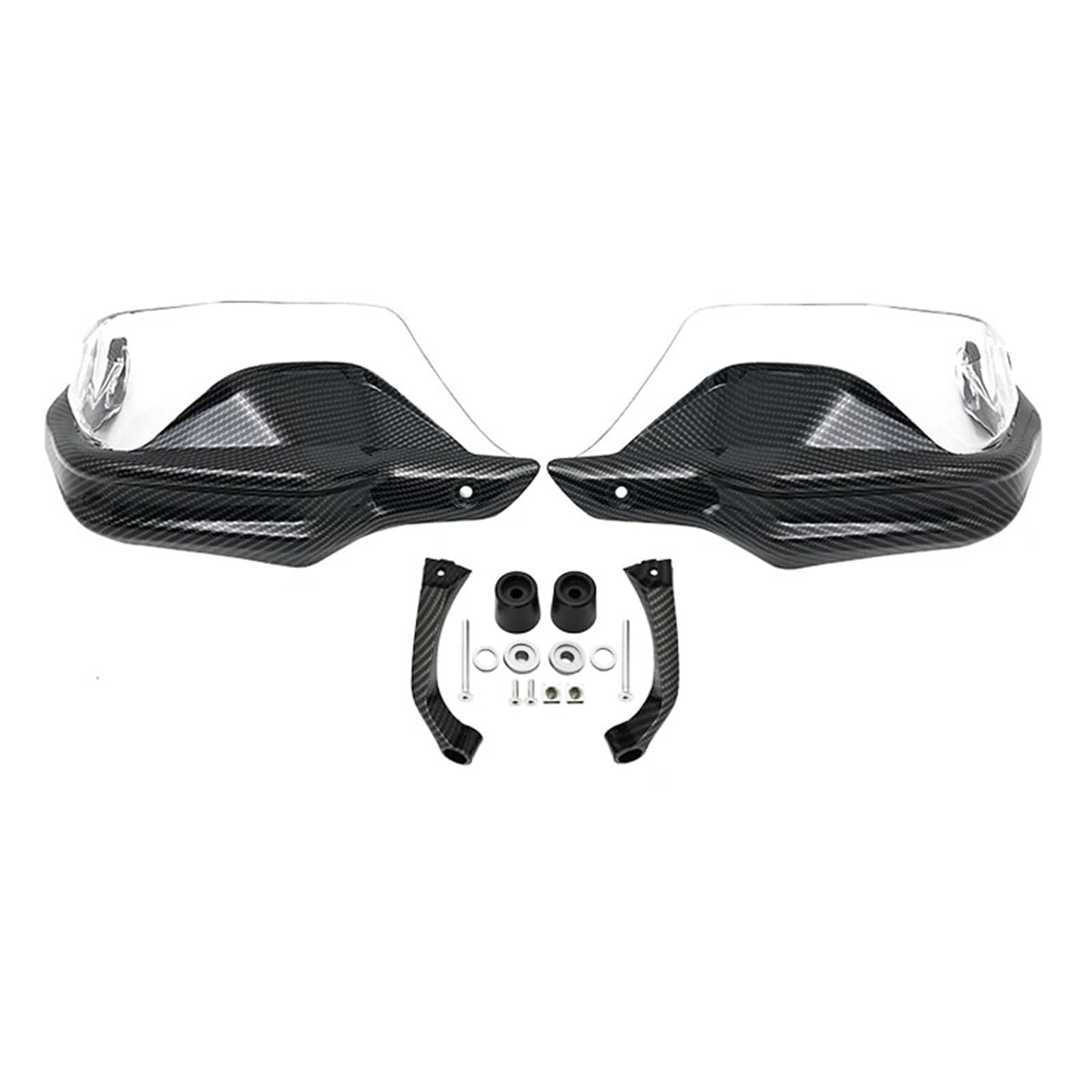 Motorrad Griffschutz Schild Für F800GS 2013-2018 Für F700GS 2013-2018 Motorrad Handschutz Hand Schild Schutz Windschutzscheibe Lenker Griffschutz Schild(Carbon Clear Set) von DWTNMEX