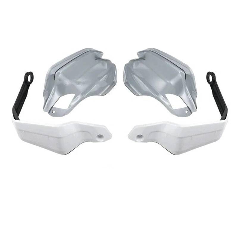 Motorrad Griffschutz Schild Für XL750 Für Transalp 2023 Motorrad Zubehör Hand Guards Verlängerung HandGuard Kit Lenker Wind Schild Lenker Griffschutz Schild(Set A - White Grey) von DWTNMEX