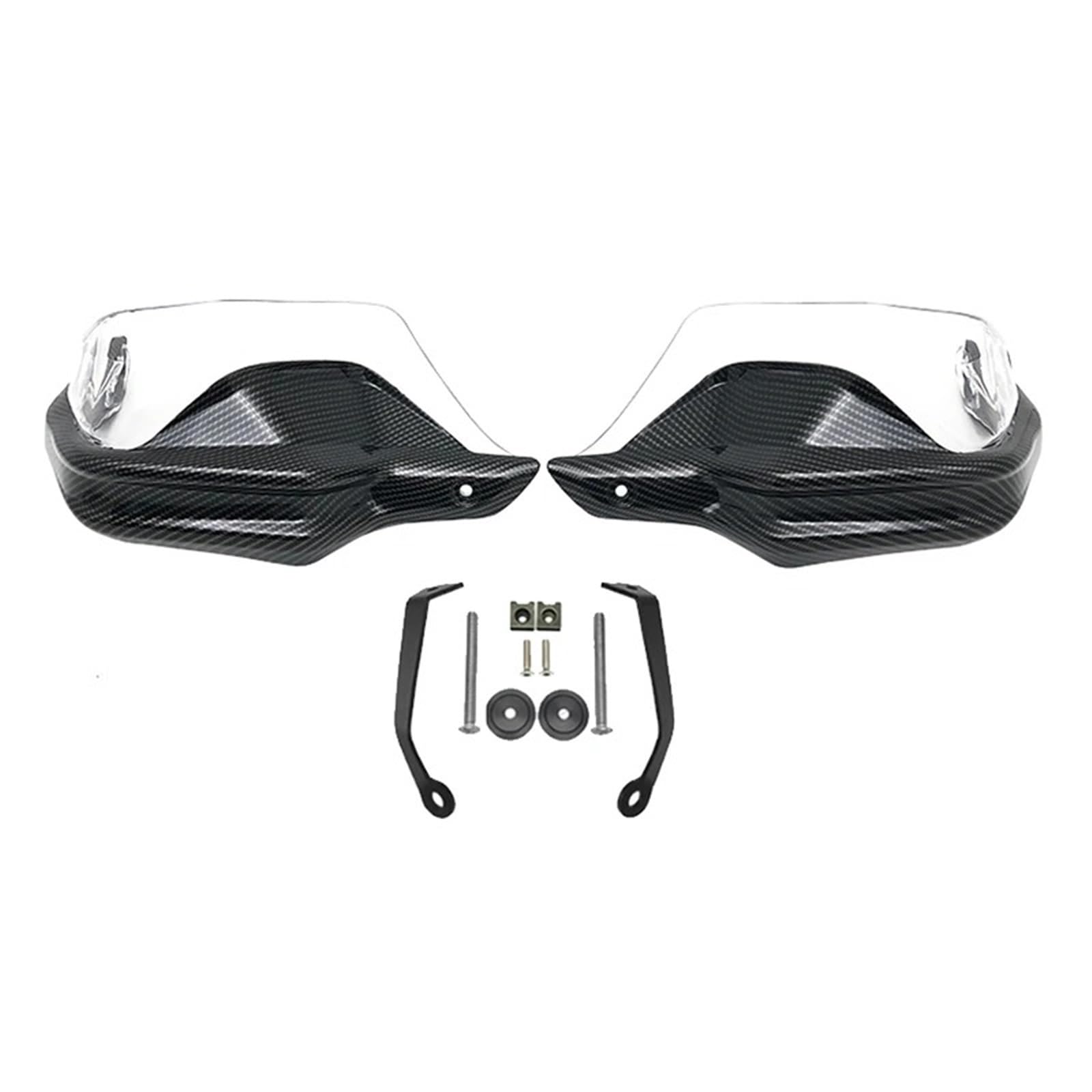 Motorrad-Handschutz Für VOGE 650DS 650 DS 500DS 300DS 500R Handschutz Bremskupplungshebel Schutz Motorrad Handschutz Schild Windschutzscheibe Griffschutz Schild Motorrad(Carbon Clear Set) von DWTNMEX