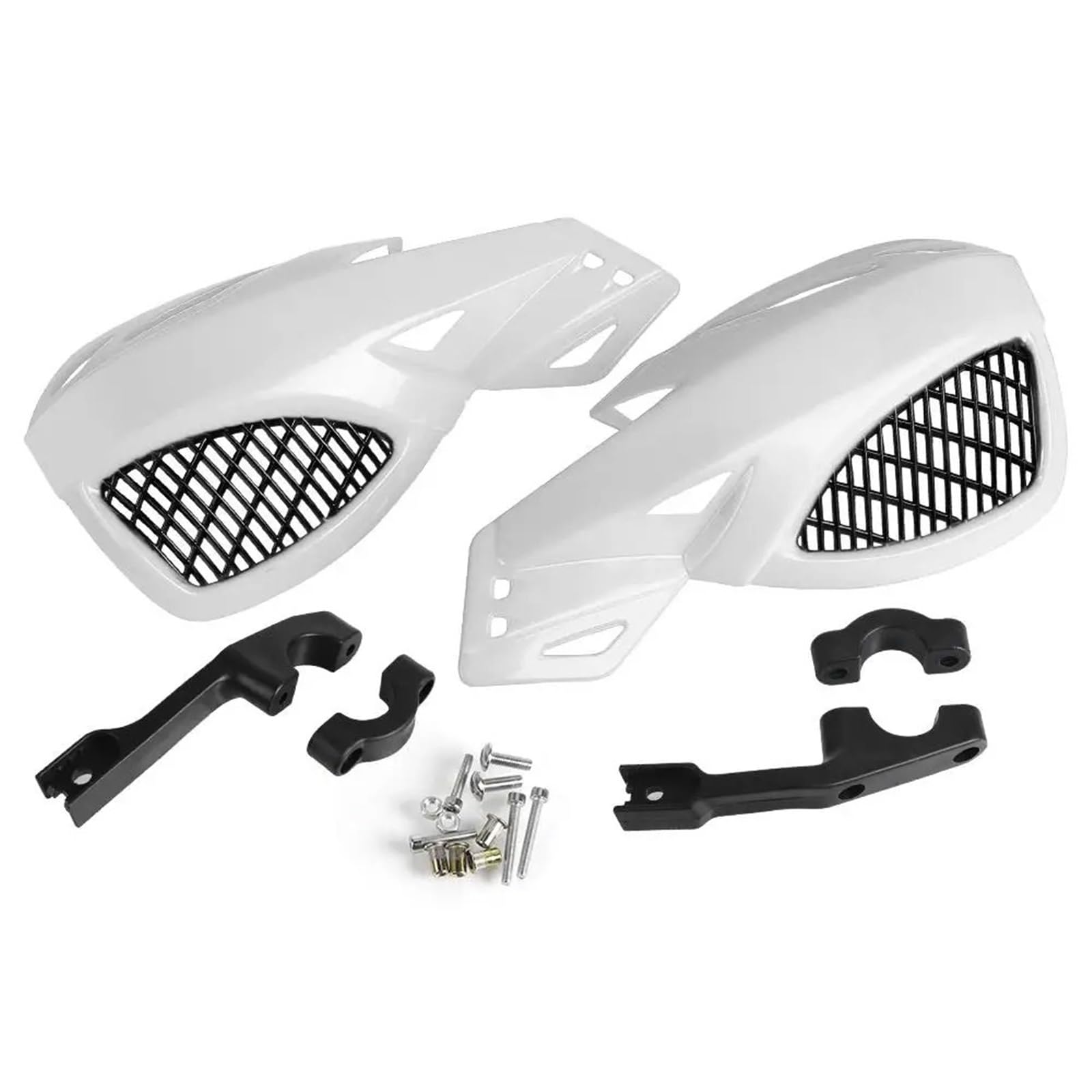 Motorrad-Handschutz Universal Motorrad Pinsel Bar Hand Guards Handschutz Motorrad Teile Griff Guards 7/8'' 22mm Griffschutz Schild Motorrad(White) von DWTNMEX