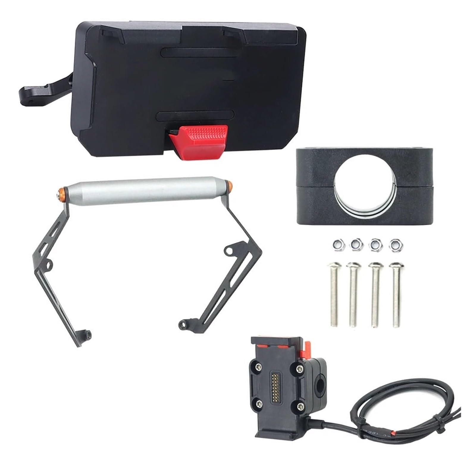 Motorrad Handy Halterung Für Benelli Für TRK702 Für TRK702X 2022-up Motorrad GPS Telefon Halter USB Drahtlose Ladegerät Navigation Halterung Montieren Ständer Handyhalterung Fahrrad(22mm - 1 Set) von DWTNMEX