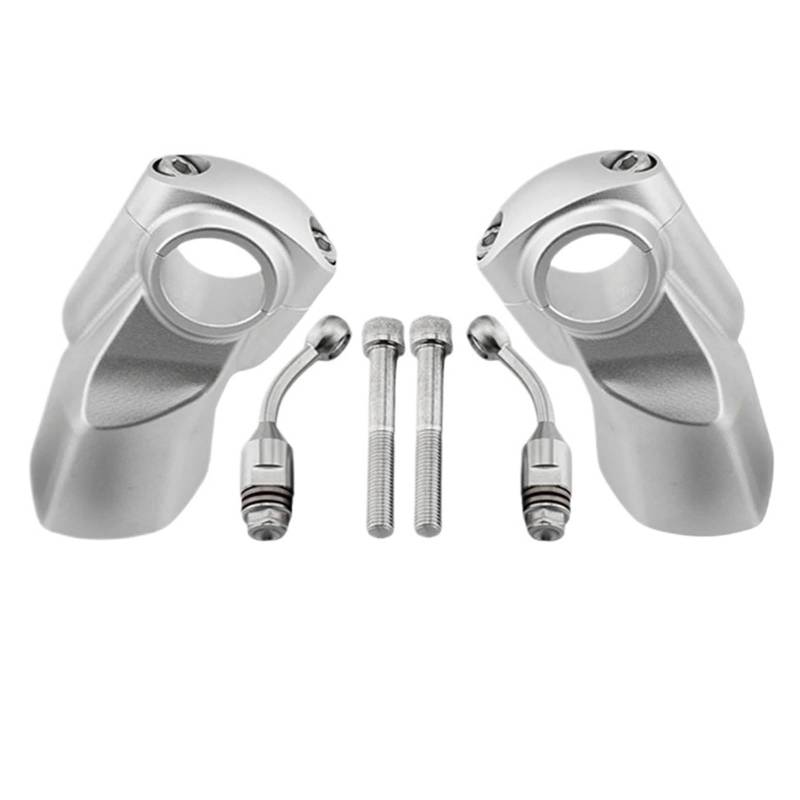 Motorrad Lenkererhöhungen Für Triumph Für Rocket 3R Für Rocket Für 3GT 2019-2024 Motorrad Lenker Riser Clamp Lift 22 MM Bewegen Zurück 32 MM Moto Lenkerklemmen Riser(Silver) von DWTNMEX