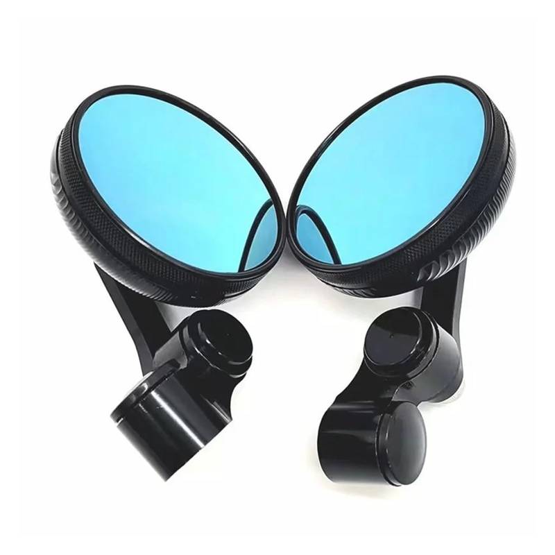 Motorrad Seitenspiegel Für XSR700 Für XSR 700 Für XSR900 Für XSR 900 Für XSR125 155 CNC Aluminium Retro Motorrad Rearview Außenspiegel 8mm 10mm Blau Glas Lenkerendenspiegel Motorrad von DWTNMEX