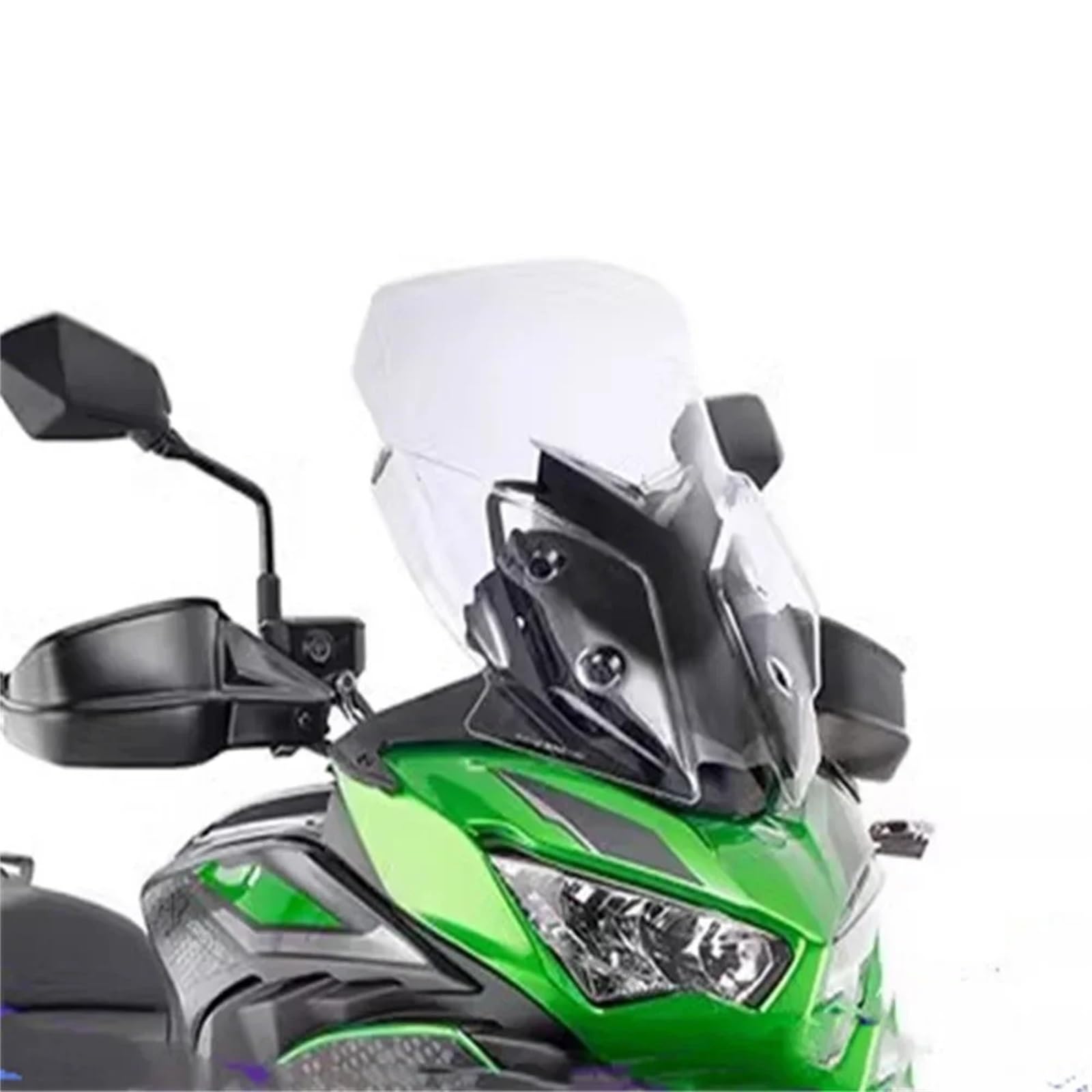 Motorrad-Windschutzscheibe Für Kawasaki Für VERSYS650 Für VERSYS 650 2023 Motorrad Windschutzscheibe Modifizierte Windschutzscheibe Modifizierte Frontscheibe Motorrad Windschild(49cm transparent) von DWTNMEX