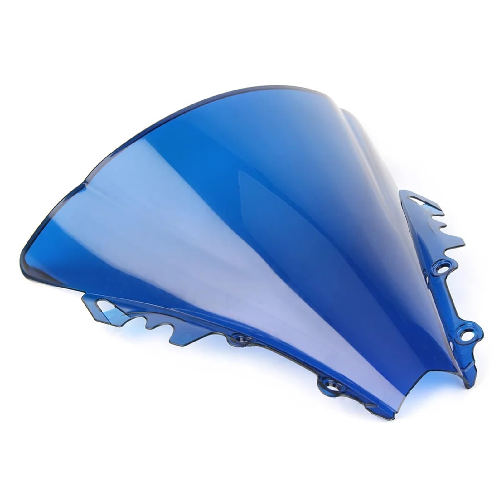 Motorrad-Windschutzscheibe Für YZF R6 600 2006 2007 Motorrad Windschutzscheibe Windschutz ABS Kunststoff Double Bubble Motorrad Windschild(Blue) von DWTNMEX