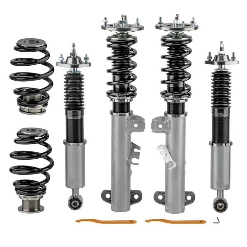 Stoßdämpferdämpfer Für E36 318i 323i 325i 328i Spulenstreben Federbein 24-Wege Gewindefahrwerk Gewindefahrwerk Kit Stoßdämpfer Federbein(Grey) von DWTNMEX