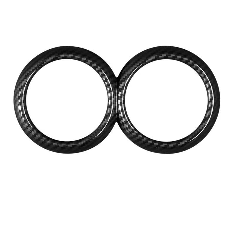 Zündspule Auto Für Mini Für Cooper R50 R52 R53 Auto Innen Zubehör Auto Zentrale Steuerung Wasser Tasse Halter Dekorative Ring 3D Trim Auto Aufkleber Verteilerzündspule(Carbon Fiber) von DWTNMEX