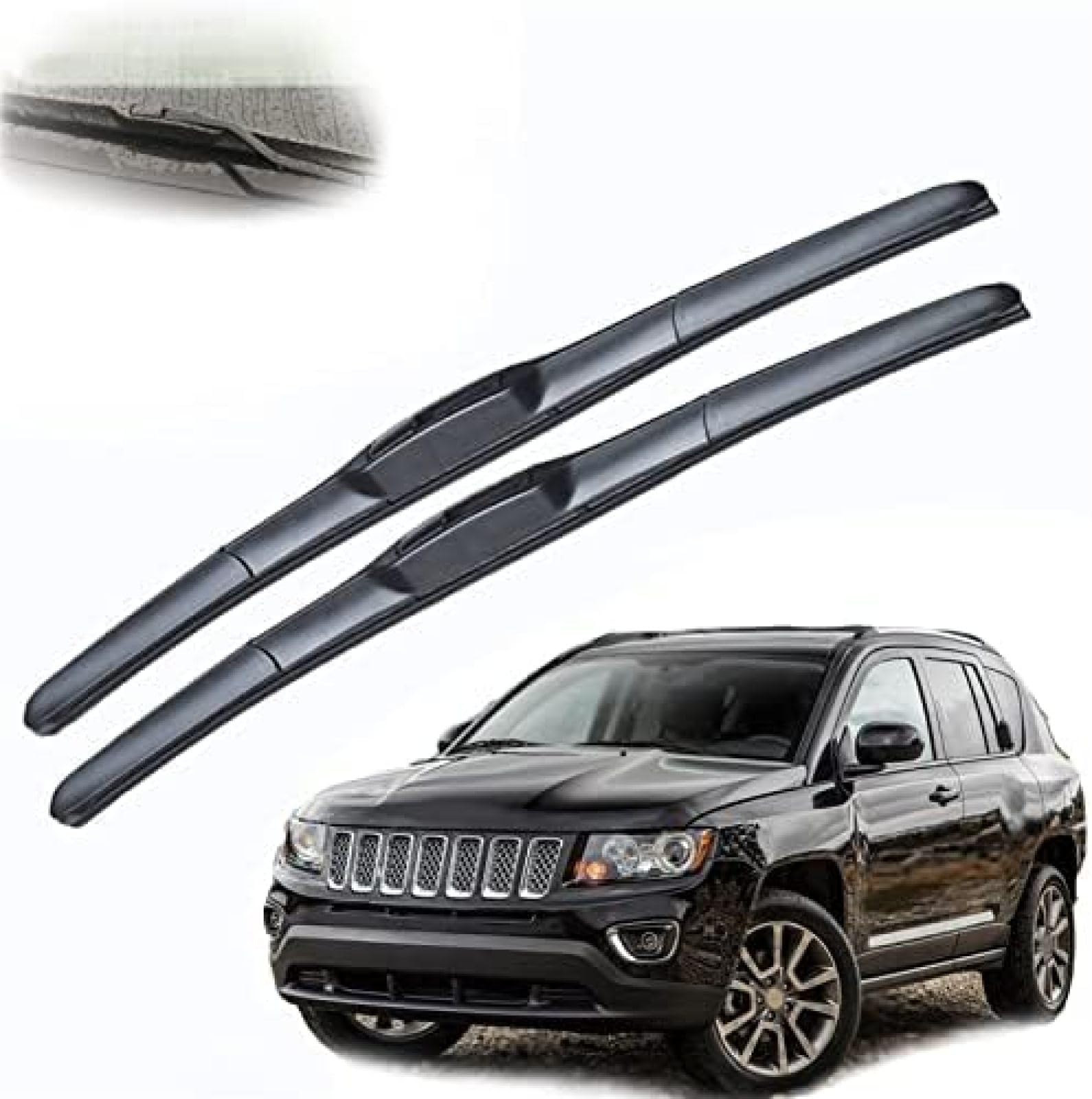 Frontscheibenwischerblattbürste, für Auto, für Jeep, für Compass 2007 2008 2009 2010 2011 2012 2013 2014 2015 2016 MK1 Zubehör Scheibenwischer von DXANC