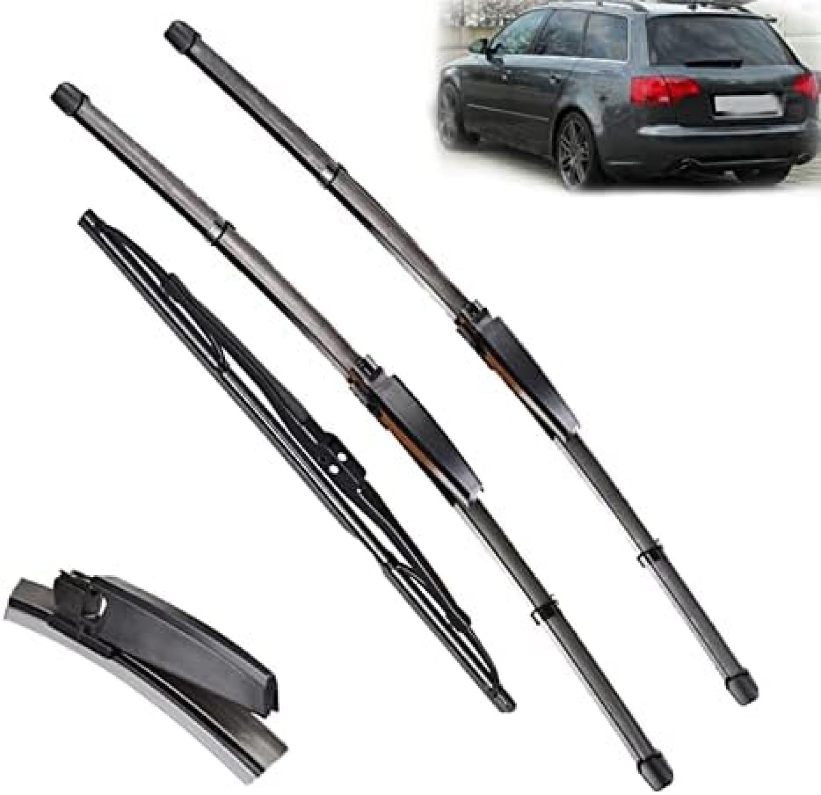 , Für Audi A4 B6 B7, Für Kombi, Für Avant 2004-2008 Scheibenwischer LHD Vorne und Hinten Wischerblätter Set Windschutzscheibe 22"+22"+13" Scheibenwischer von DXANC