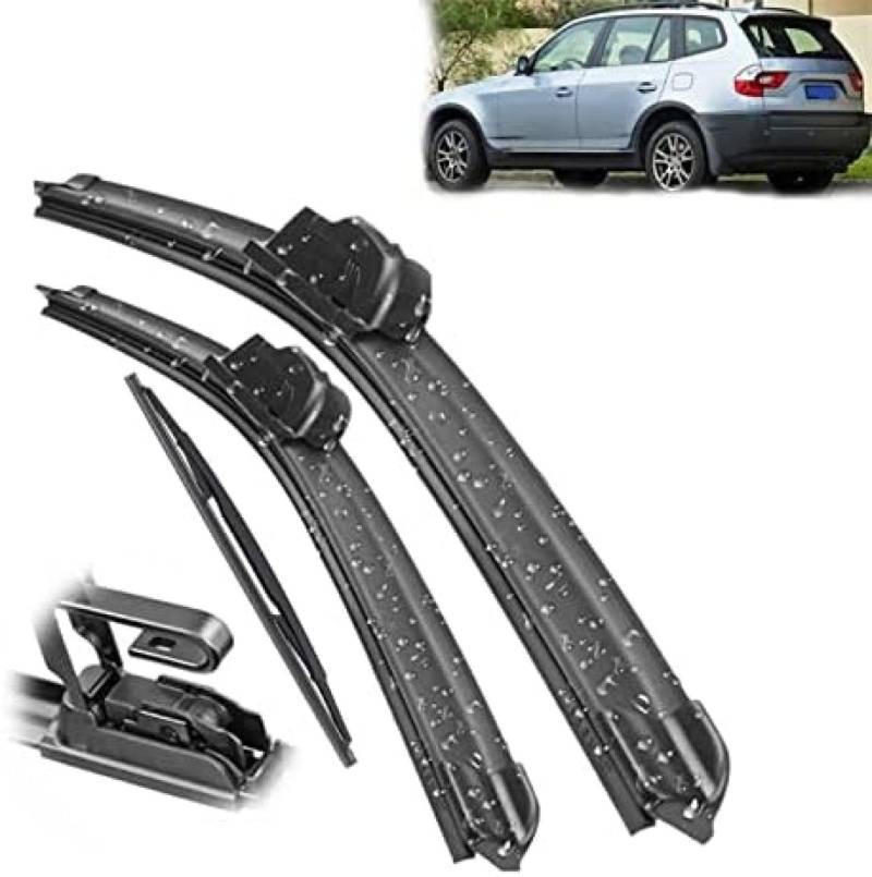 , Für BMW X3 E83 2004-2010 Scheibenwischer LHD vorne und hinten Scheibenwischerblätter Set Kit Windschutzscheibe Windschutzscheibe Fenster 22"20"14" Scheibenwischer von DXANC