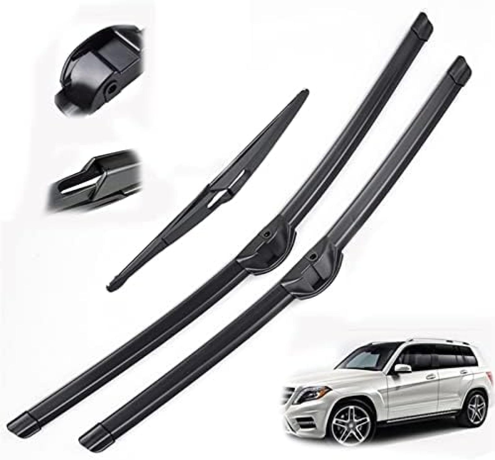 Scheibenwischerblätter für die Windschutzscheibe, für Mercedes-Benz GLK-Klasse, vorne und hinten, Set 2008 2009 2010 2011 2012 2013 2014, 22 Zoll, 19 Zoll, 12 Scheibenwischer von DXANC