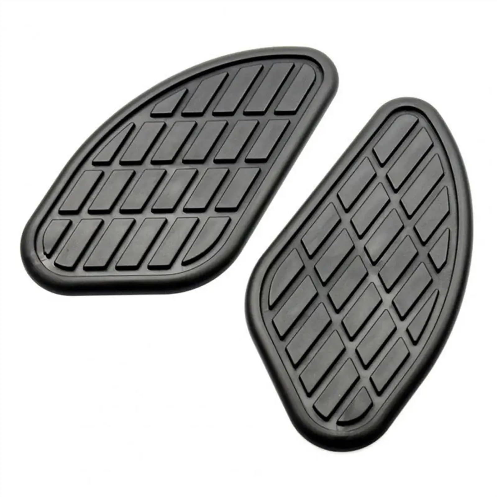 2Pcs Retro Motorrad Gas Kraftstoff Tank Gummi Aufkleber Schutz Knie Tank Pad Grip Aufkleber Motorrad Kraftstoff Tank Schutz adesivo per serbatoio carburante Moto(Black) von DXLSAEU