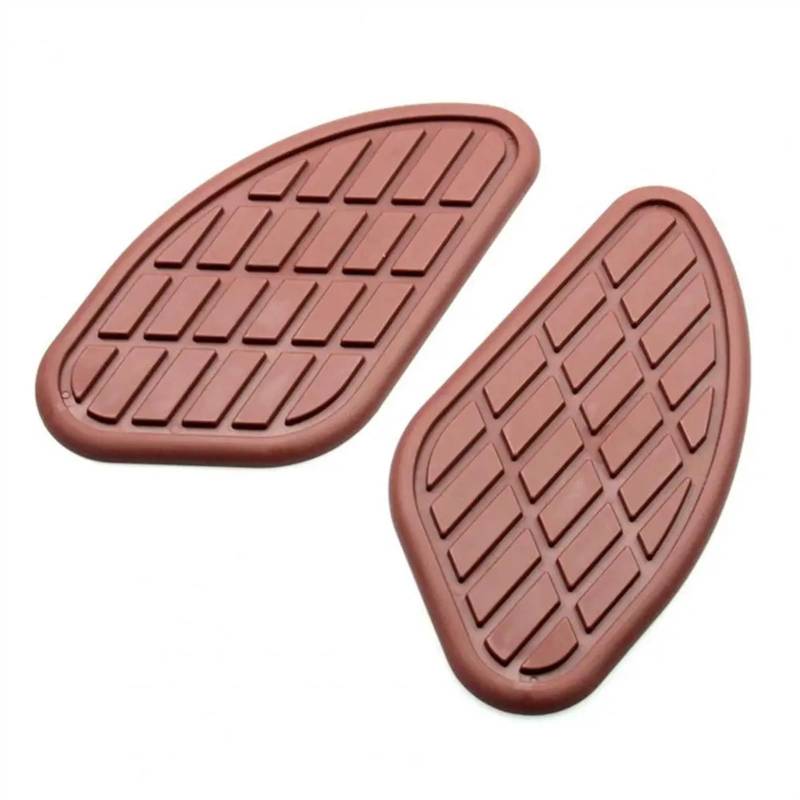 2Pcs Retro Motorrad Gas Kraftstoff Tank Gummi Aufkleber Schutz Knie Tank Pad Grip Aufkleber Motorrad Kraftstoff Tank Schutz adesivo per serbatoio carburante Moto(Dark Brown) von DXLSAEU