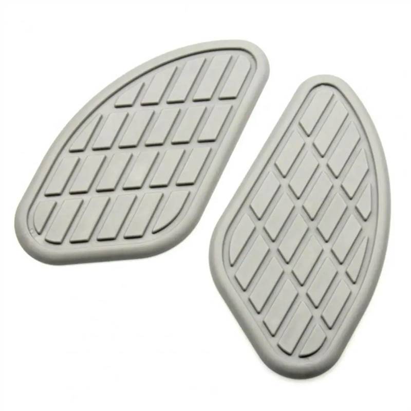 2Pcs Retro Motorrad Gas Kraftstoff Tank Gummi Aufkleber Schutz Knie Tank Pad Grip Aufkleber Motorrad Kraftstoff Tank Schutz adesivo per serbatoio carburante Moto(Grey) von DXLSAEU