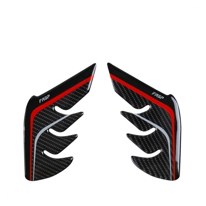 5D Carbon Z900 Tank Aufkleber Motorrad Tank Pad Schutz Aufkleber Für Kawasaki Z 900 Z900 2017 2018 2019 2022 Rot schwarz adesivo per serbatoio carburante Moto(Red Side pad) von DXLSAEU