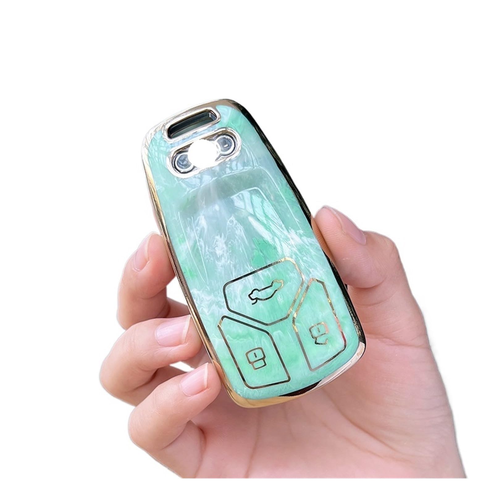 Autoschlüssel Gehäuse Für A4 Q5 Q7 B9 A5 A6 8S 8W 4M S4 S5 S7 TT S TFSI TPU Auto Schlüssel Fall Abdeckung Shell Schutz Fob Keyless Auto Schlüssel Abdeckung Schlüssel Kette(Green) von DXLSAEU