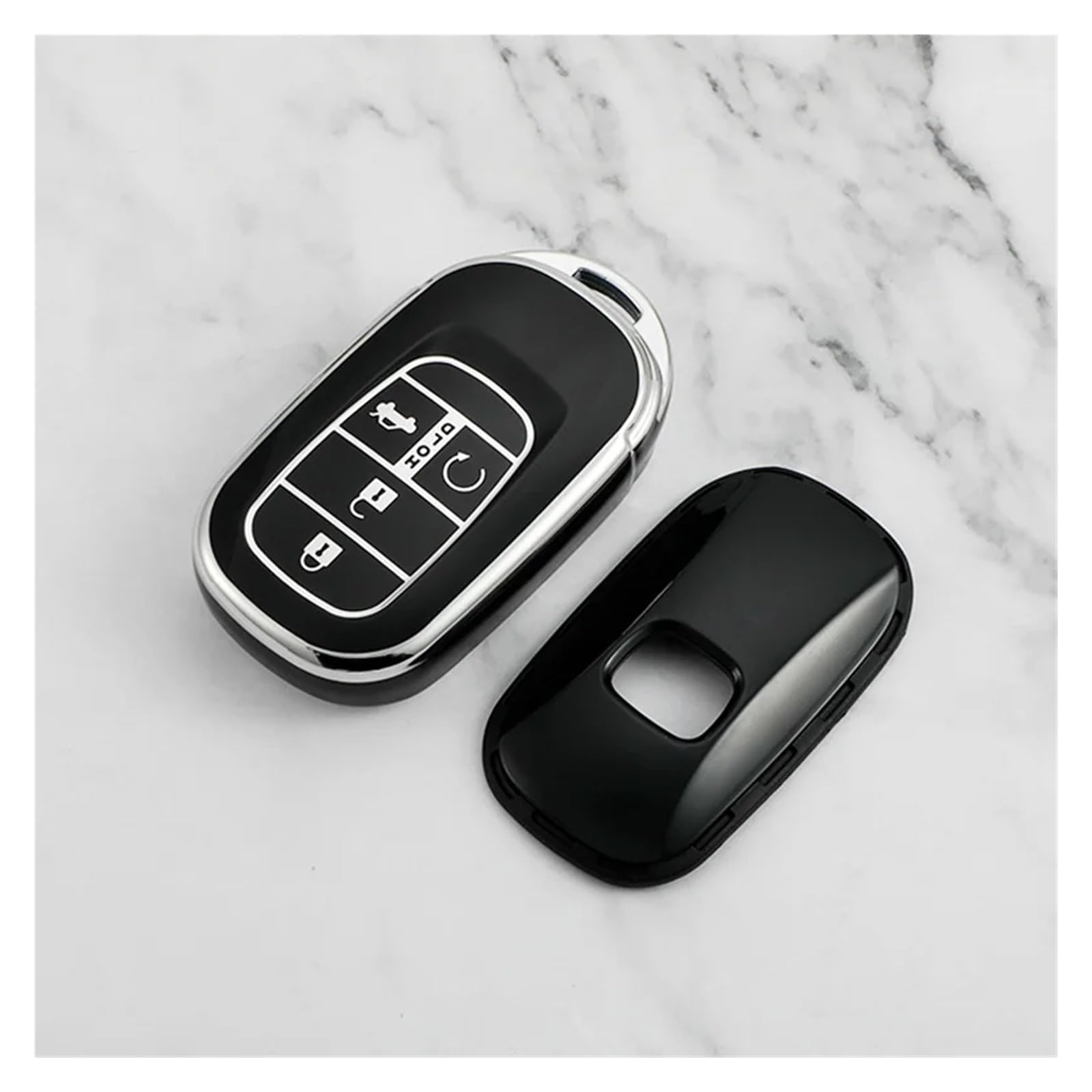 Autoschlüssel Gehäuse Für CRV Civic Accord 2021 2022 Schutz Schlüsselanhänger Zubehör 2 3 4 5 Tasten TPU Auto Fernbedienung Schlüssel Fall Abdeckung Shell Fob(Black4) von DXLSAEU