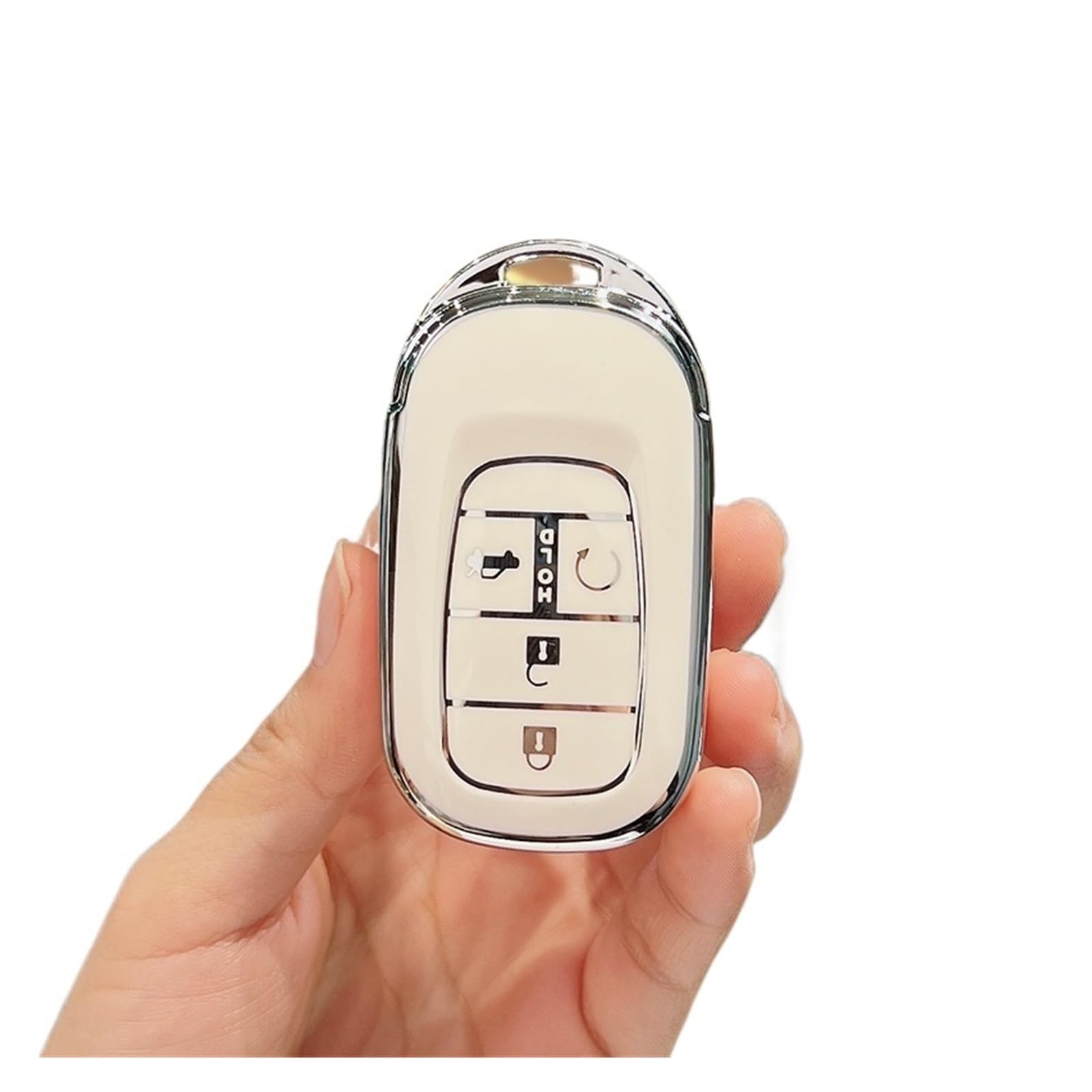 Autoschlüssel Gehäuse Für CRV Civic Accord 2021 2022 Schutz Schlüsselanhänger Zubehör 2 3 4 5 Tasten TPU Auto Fernbedienung Schlüssel Fall Abdeckung Shell Fob(White5) von DXLSAEU