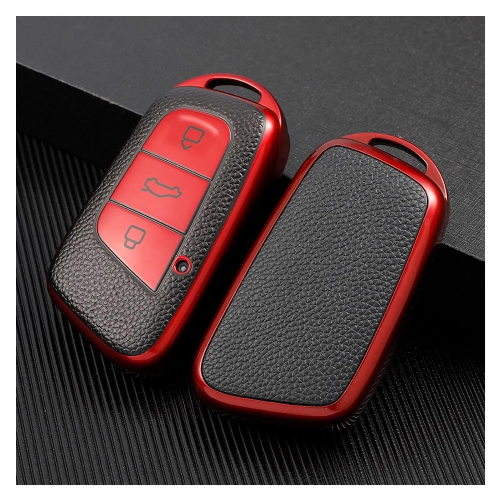 Autoschlüssel Gehäuse Für Chery ANT EQ1 2019 TPU Auto Fernbedienung Schlüssel Fall Schutzhülle Tasche Shell Schlüsselbund Schlüssel Schutz Zubehör(Red case) von DXLSAEU