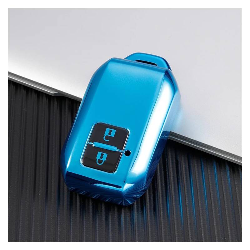 Autoschlüssel Gehäuse Für Suzuki Swift Wagon R Keyless Shell Fernbedienung Schutz Zubehör 2 Taste Weiche TPU Auto Schlüssel Abdeckung Schlüssel Fall(Blue) von DXLSAEU