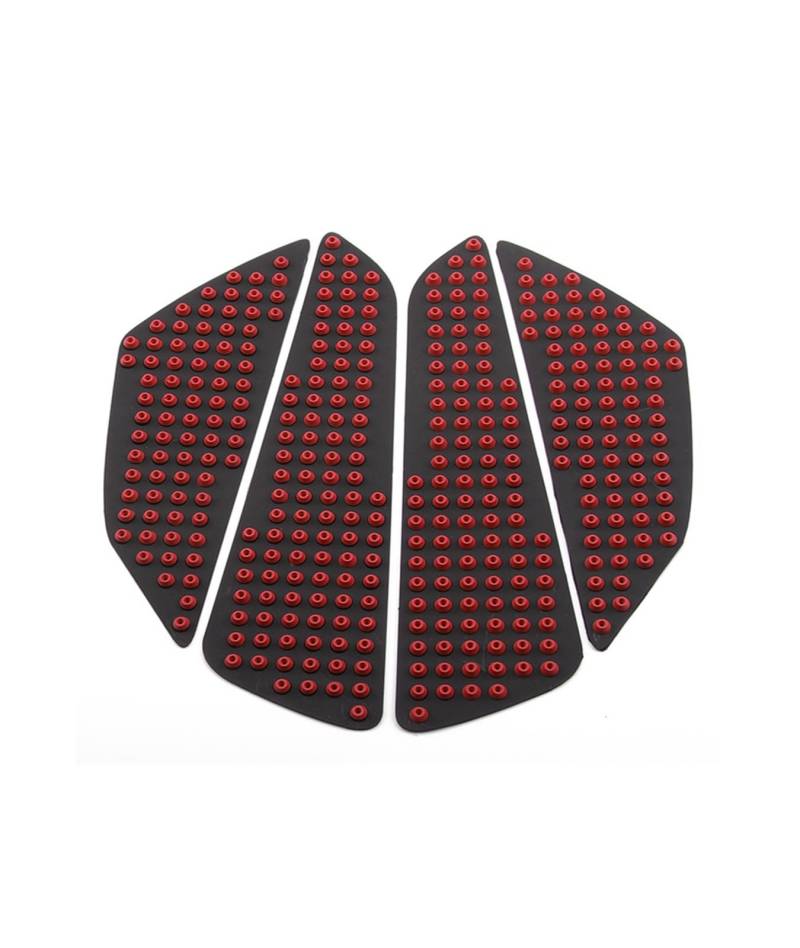 Benutzerdefinierte Motorrad Tank Aufkleber Anti-Slip Klebstoff Tank Seite Traktion Pads Gummis Pad Für CBR600RR 07 Universal adesivo per serbatoio carburante Moto(Red) von DXLSAEU