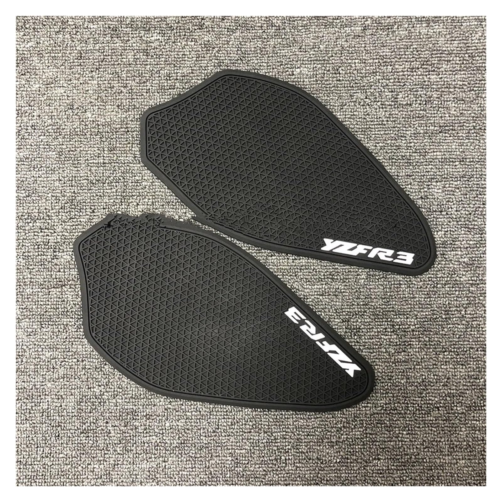 Für Ya&maha YZF R3 2019 2020 2021 22 2023 Motorrad Seite Kraftstoff Tank Pad Tank Pads Schutz Aufkleber Knie Grip Traktion Pad adesivo per serbatoio carburante Moto(Black) von DXLSAEU