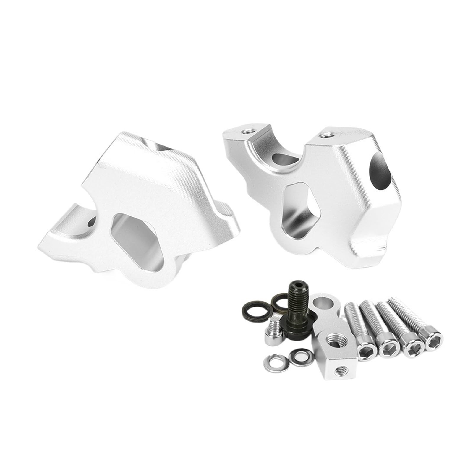 Lenkererhöhung Für R1300GS R 1300 GS 2024 Lenkererhöhungen, Nach Hinten Verschiebende Klemmen, Verlängerungshöhenclip, CNC-Motorrad-Sitzpositionseinsteller(Silver) von DXLSAEU