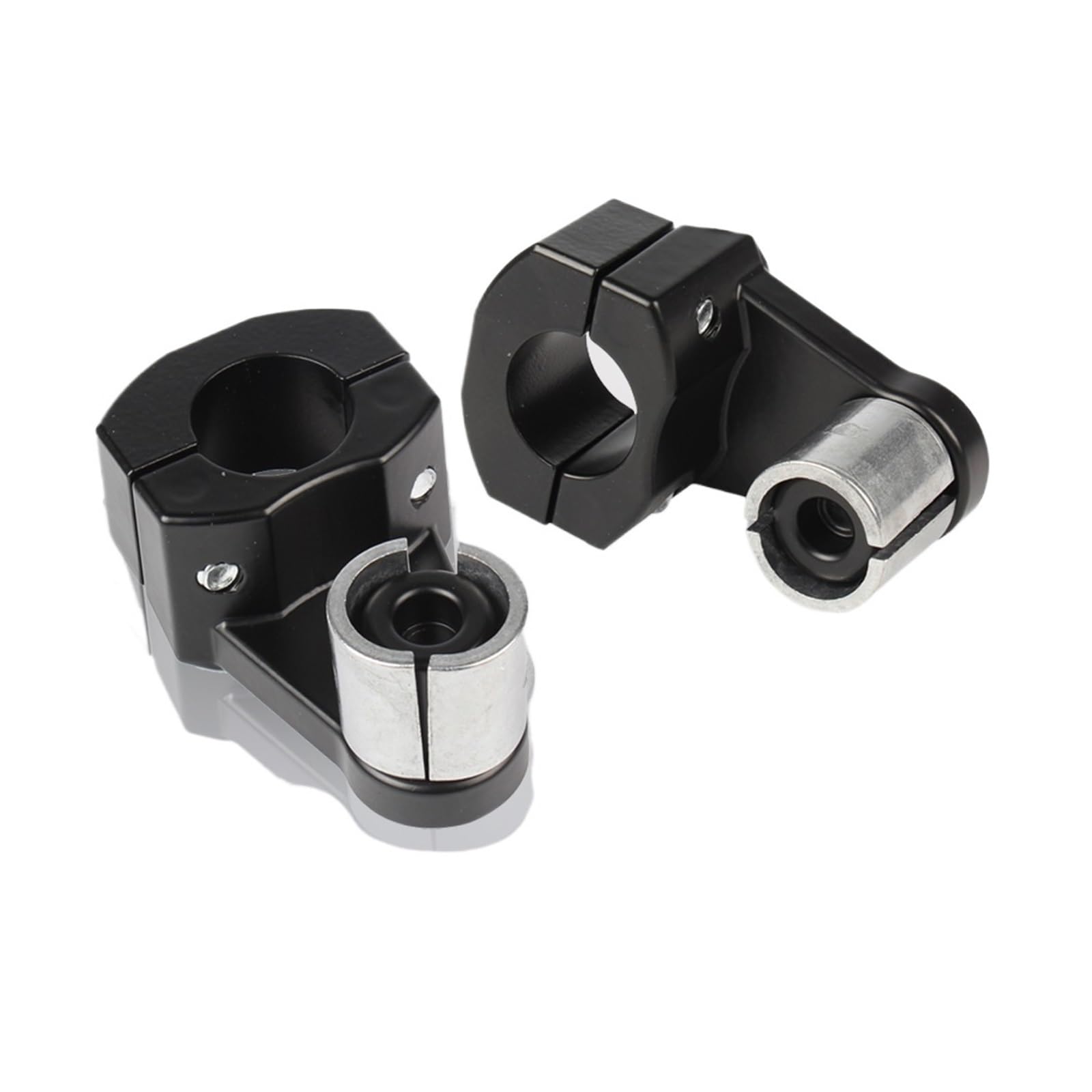 Lenkererhöhung Für Yamaha Für Kawasaki Für Suzuki Motorrad 22 Mm 28 Mm Lenkerklemmen Erhöhte Lenkergriffe Lenkererhöhungen Schwarz Silber Mount Riser Clamp Dirt Motocross Zubehör(Black 1 Set) von DXLSAEU